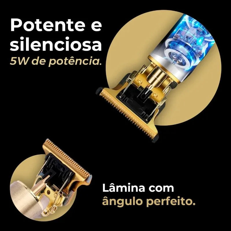 Máquina de corte de cabelo e barba masculina com design  elétrico profissional