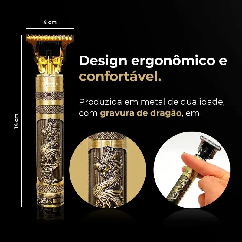 Máquina de corte de cabelo e barba masculina com design  elétrico profissional